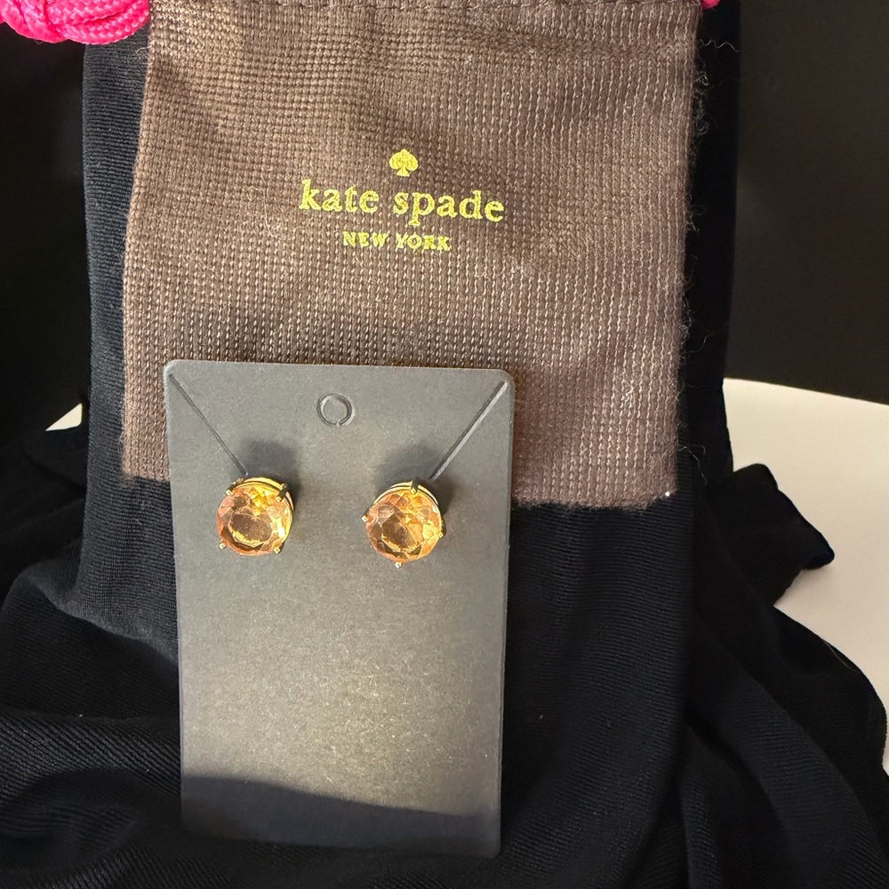 Kate Spade peach  Gem Earrings